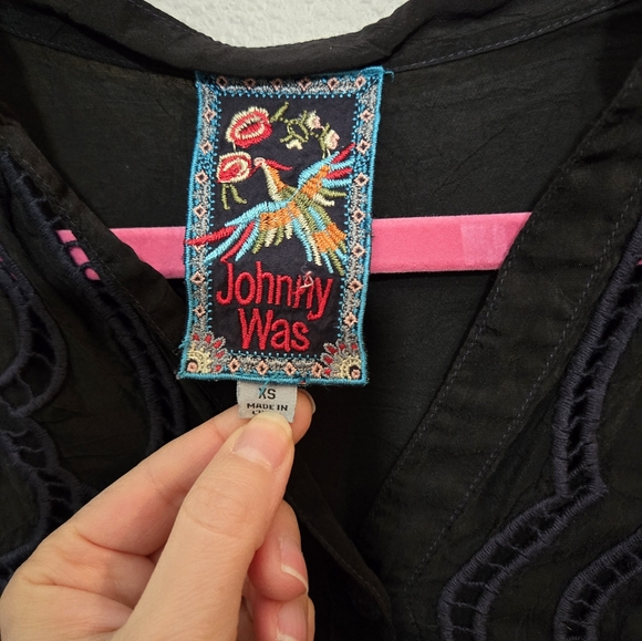 Johnny Was Embroidered Blouse XS - Picture 7 of 12
